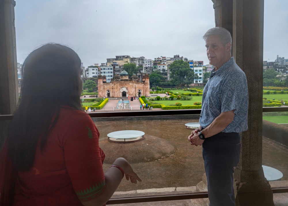 Commander, U.S. Pacific Fleet, Tours Historic Lalbagh Fort in Dhaka While Visiting Bangladesh
