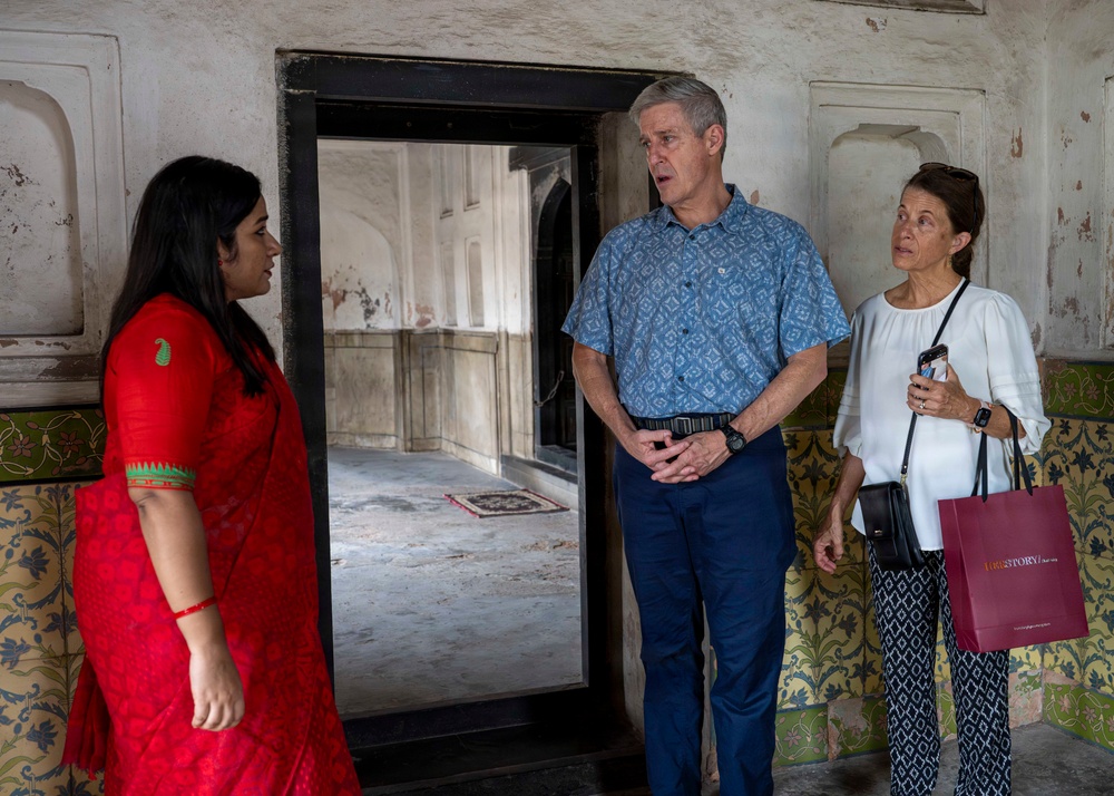 Commander, U.S. Pacific Fleet, Tours Historic Lalbagh Fort in Dhaka While Visiting Bangladesh