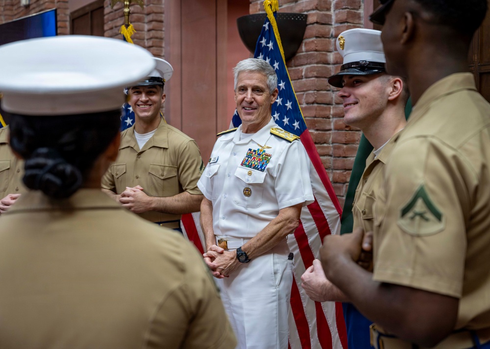 Commander, U.S. Pacific Fleet, Meets With Marine Security Detachment at U.S. Embassy in Dhaka