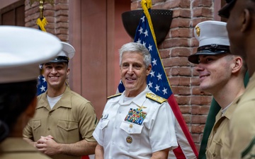 Commander, U.S. Pacific Fleet, Meets With Marine Security Detachment at U.S. Embassy in Dhaka
