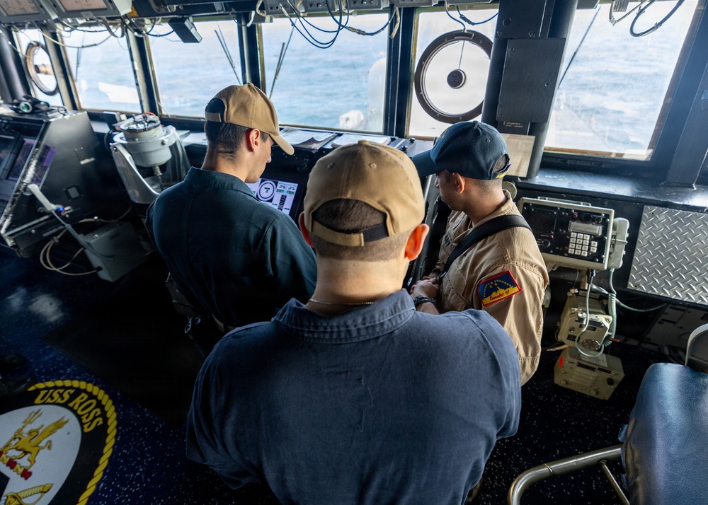 Bridge Operations Aboard USS Ross