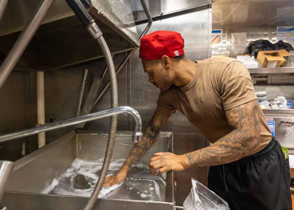 Maintaining Cleanliness Aboard USS Ross