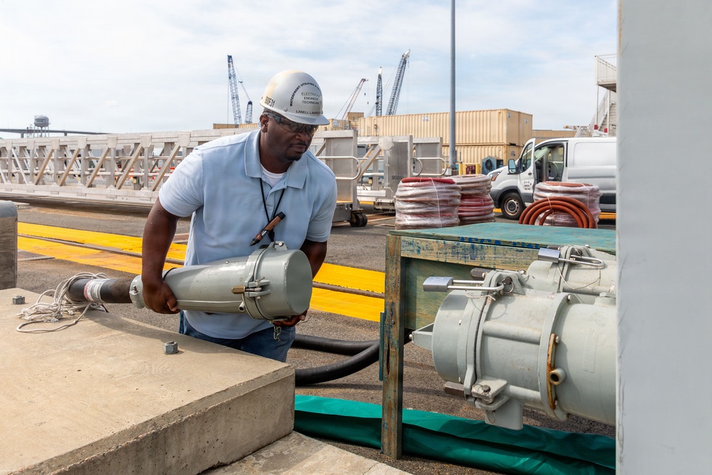 NNSY Teams Prepare Pier 5 for Historic First Visit from USS Gerald R. Ford