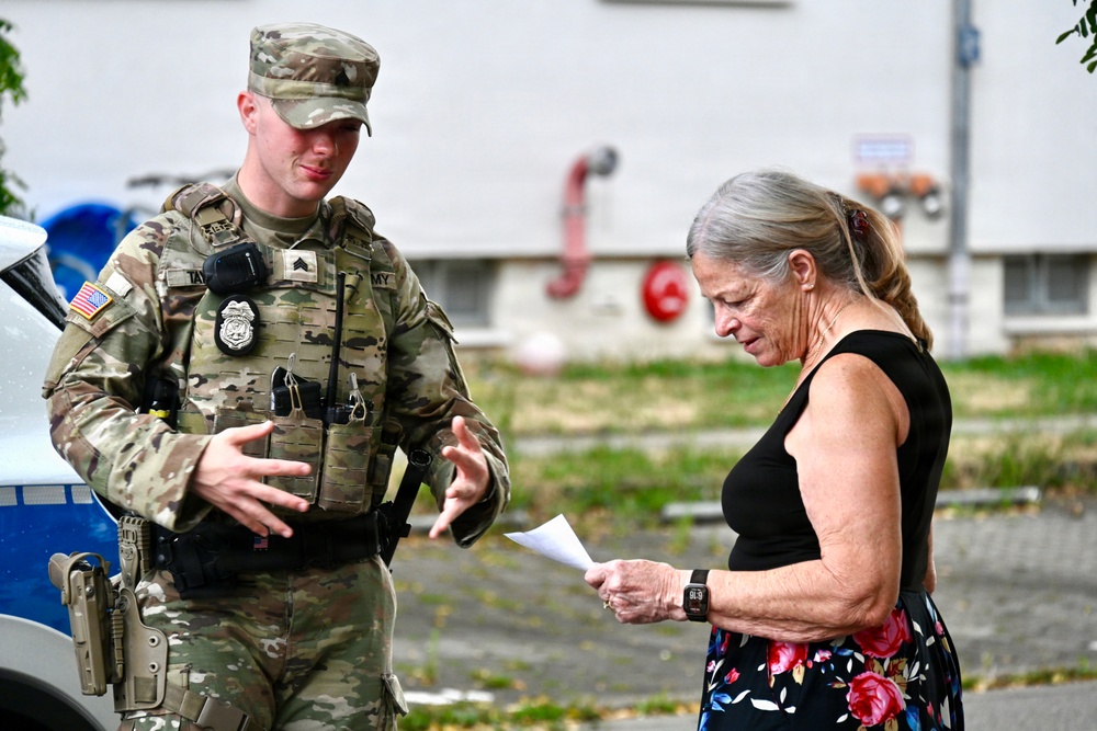 USAG Stuttgart MPs connect with military community during National Night Out