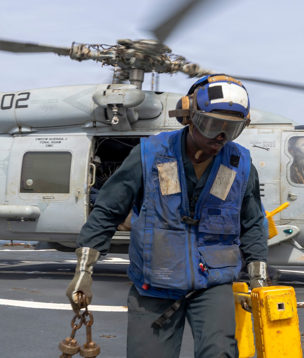 Milius conducts flight operations