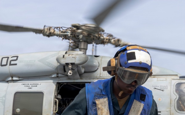 Milius conducts flight operations