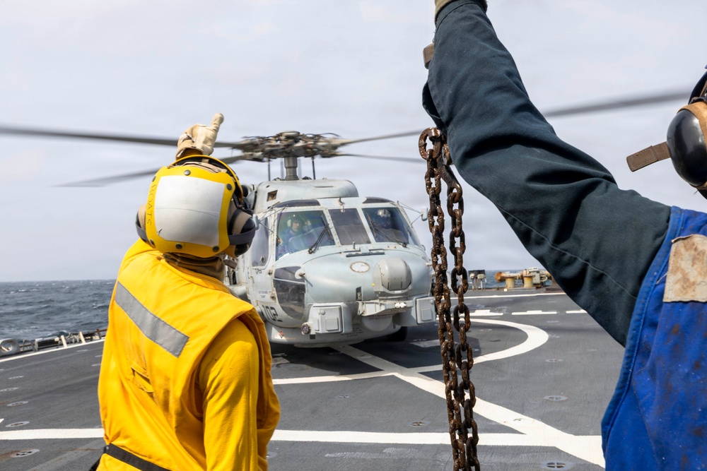 Milius conducts flight operations
