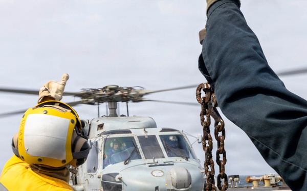 Milius conducts flight operations