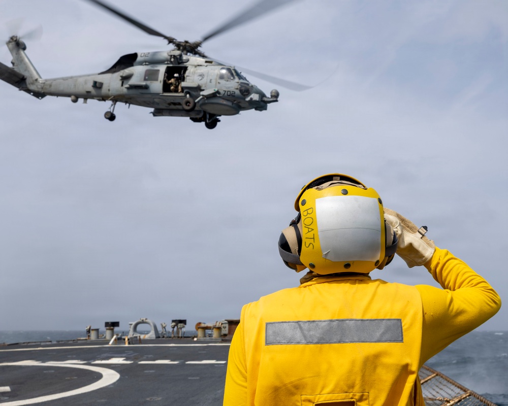 Milius conducts flight operations