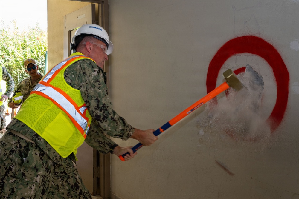 NSA Souda Bay and NAVFAC EURAFCENT Hold a Joint Mobility Processing Center Groundbreaking Ceremony