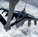 KC135 refuels F16s during routine patrol
