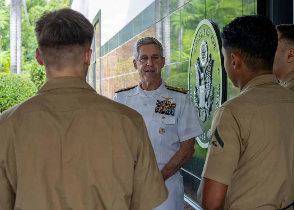 Commander, U.S. Pacific Fleet, Meets With Marine Security Detachment at U.S. Embassy to Cambodia in Phnom Penh