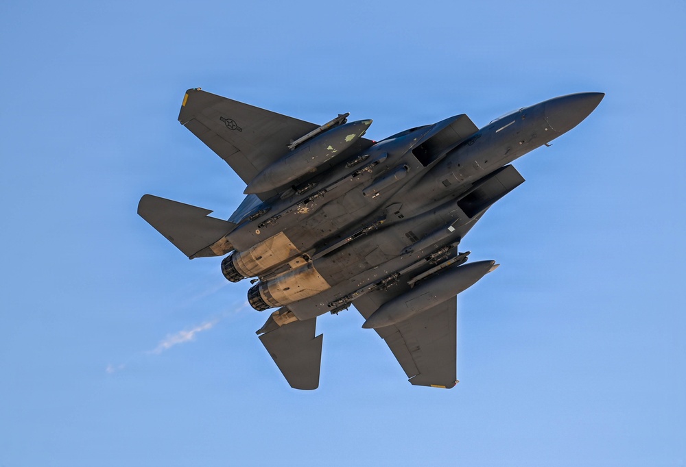 F-15E Strike Eagles take off in support of U.S. Central Command AOR