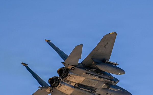 F-15E Strike Eagles take off in support of U.S. Central Command AOR