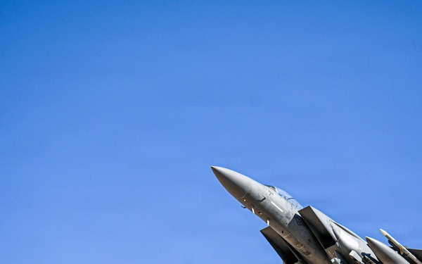 F-15E Strike Eagles take off in support of U.S. Central Command AOR