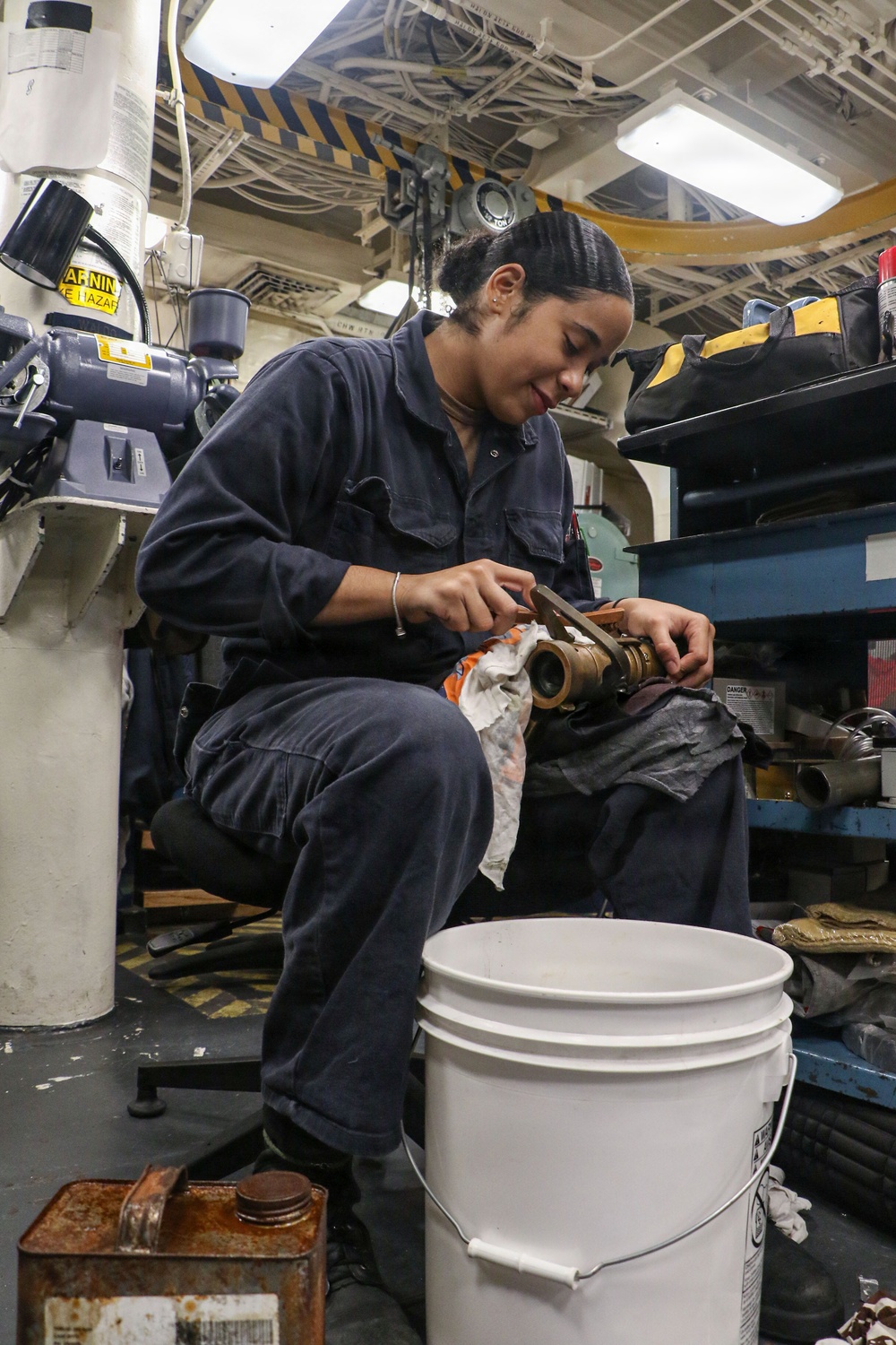 Frank E. Petersen Jr. Sailor Conducts Daily Operations