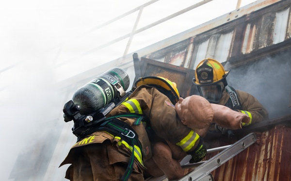 165th Fire Department conducts contingency operations training.