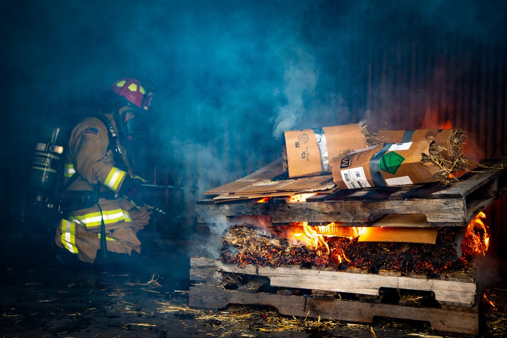 165th Fire Department conducts contingency operations training.