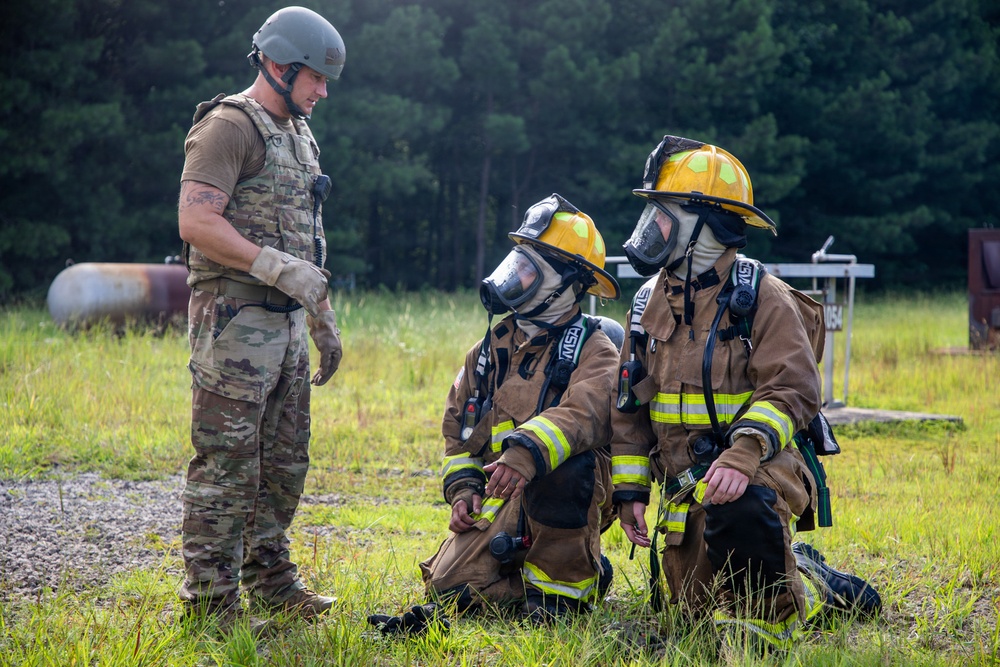 165th Fire Department conducts contingency operations training.