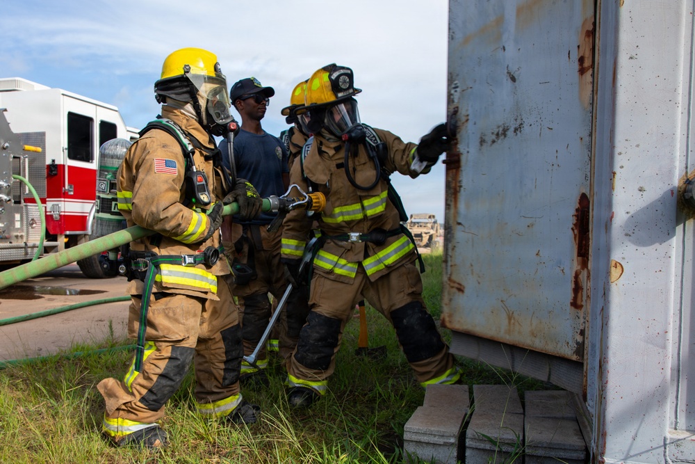 165th Fire Department conducts contingency operations training.
