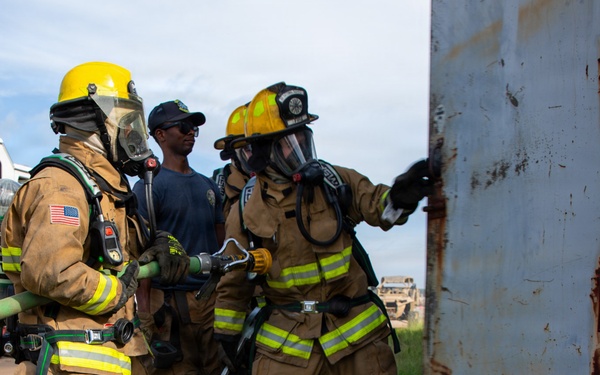 165th Fire Department conducts contingency operations training.