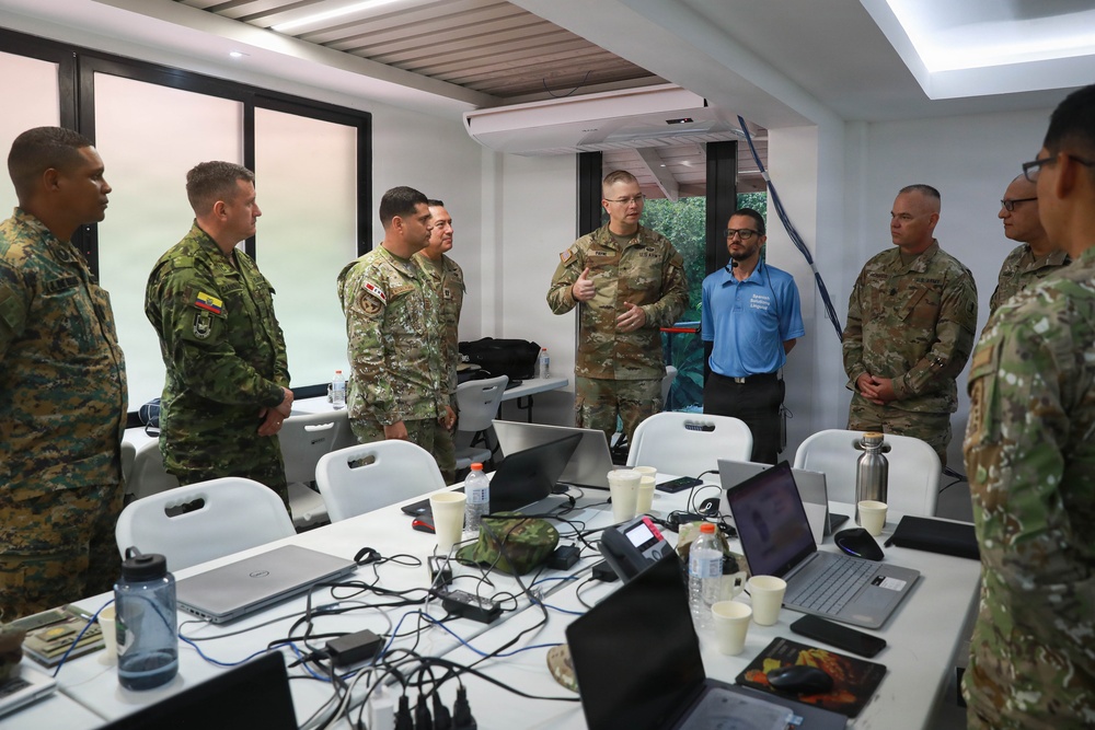 U.S. Army generals greet multinational partners participating in PANAMAX 2026