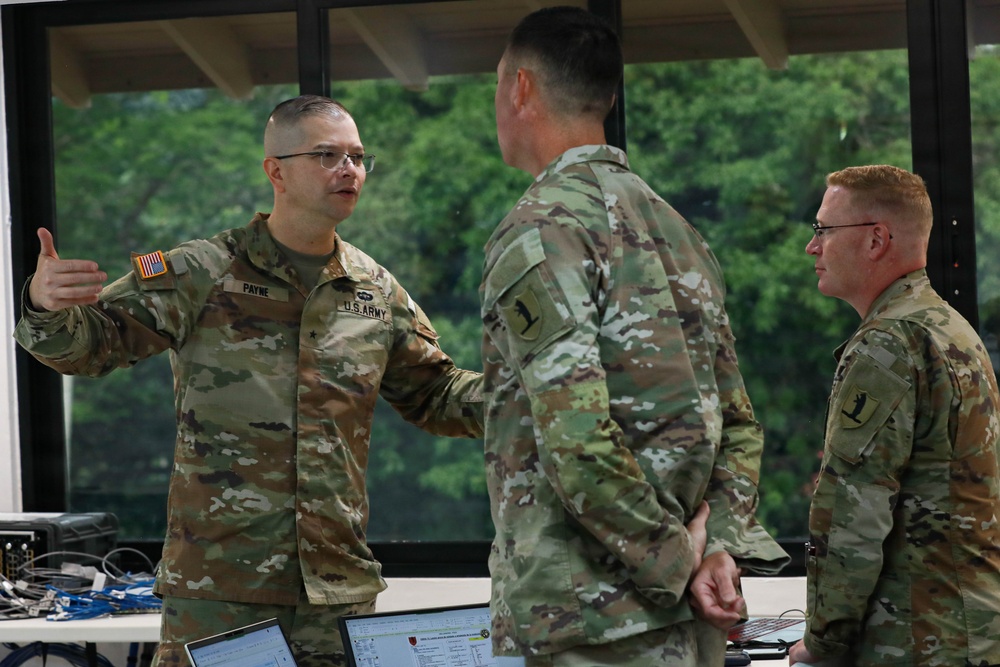 U.S. Army generals greet multinational partners participating in PANAMAX 2026