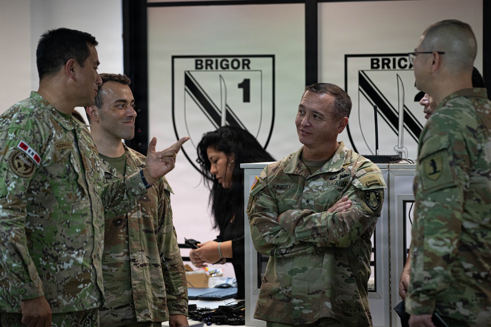 U.S. Army generals greet multinational partners participating in PANAMAX 2026