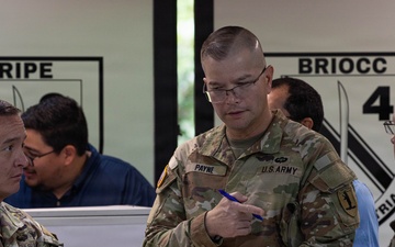 U.S. Army generals greet multinational partners participating in PANAMAX 2026