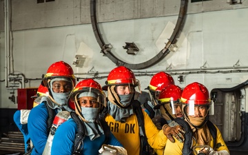Ronald Reagan Sailors Participate in a General Quarters Drill