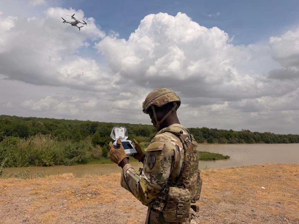 U.S. Army Soldiers assigned to JTF-SB Demonstrates Advanced Aerial Detection Capabilities in Laredo, Texas