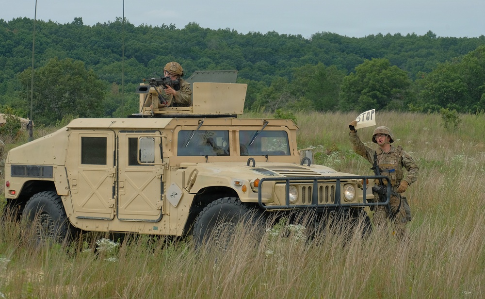 1367th Military Police road block