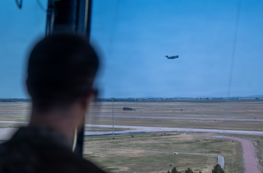 Boots on the ground: Altus command team sees firsthand how Air Traffic Control leads from the tower in a hands-on immersion tour