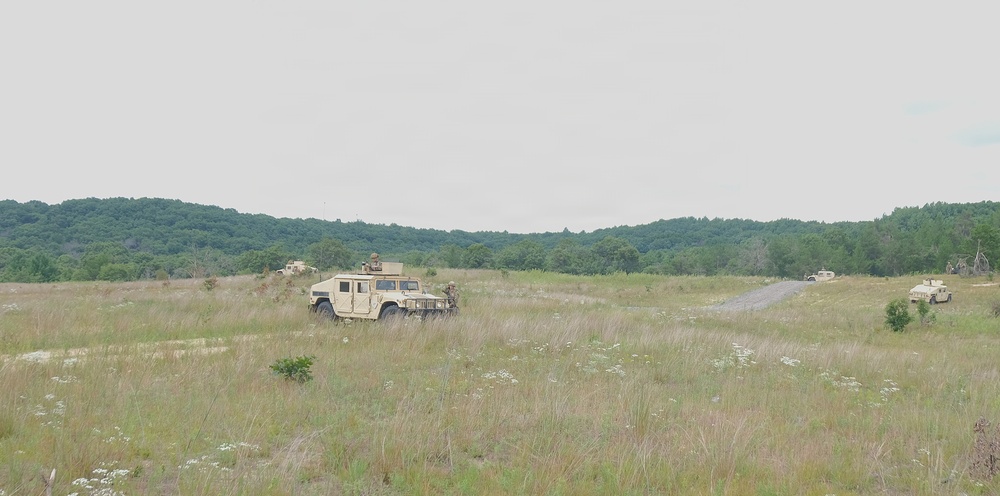 1367th Military Police roadblock training