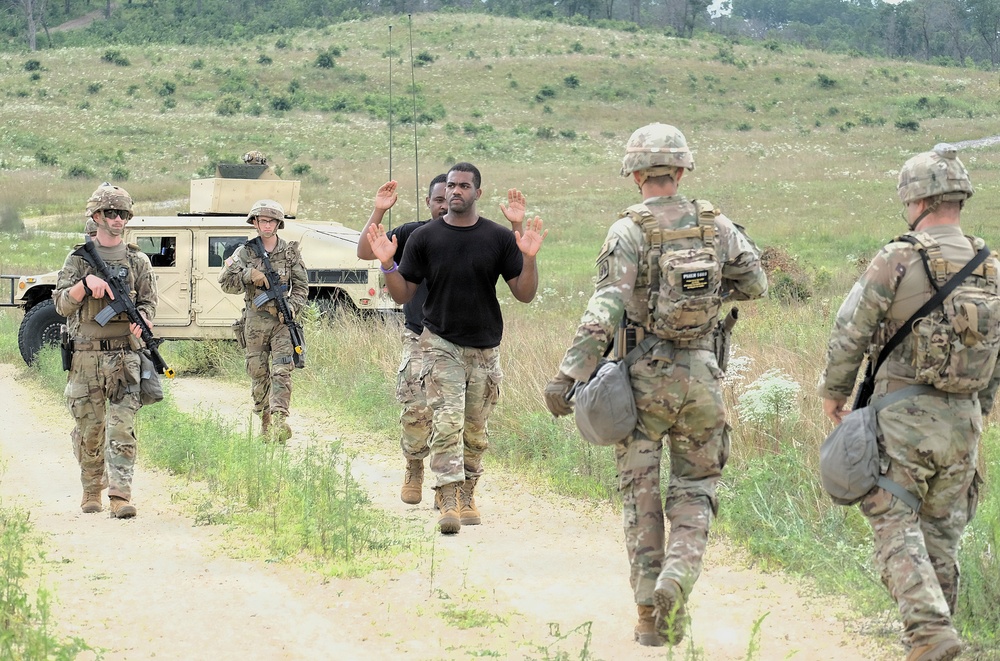 1367th Military Police roadblock training