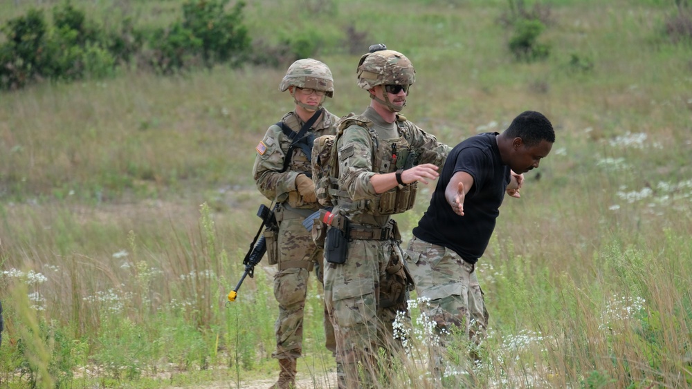 1367th Military Police roadblock training