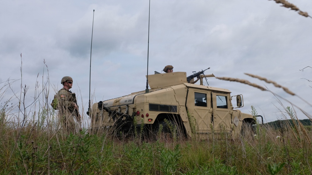 1367th Military Police roadblock training