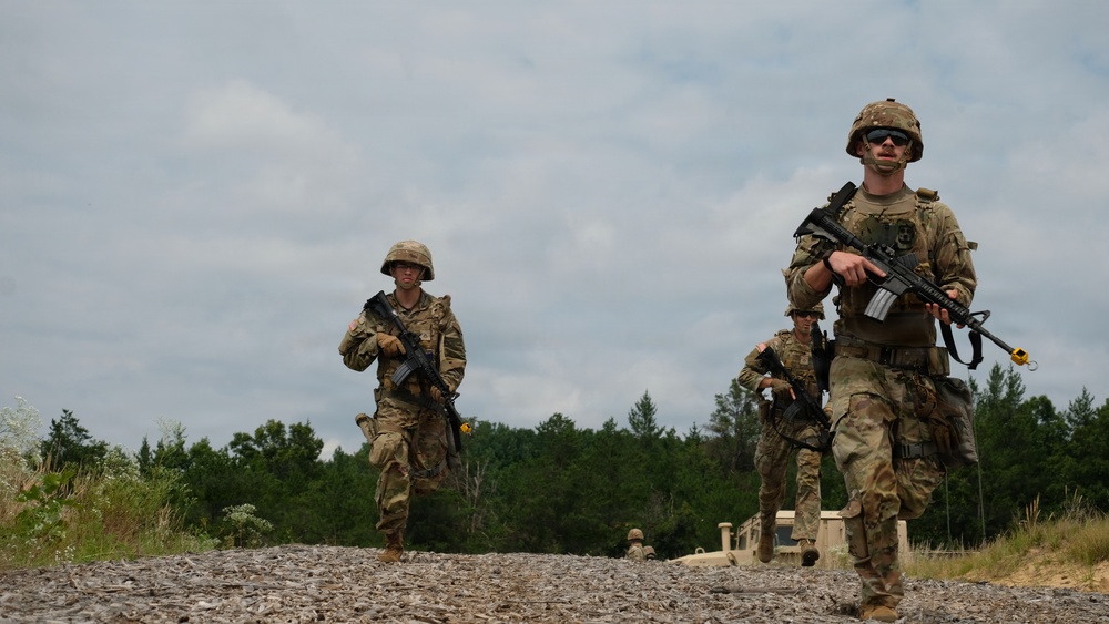 1367th Military roadblock training
