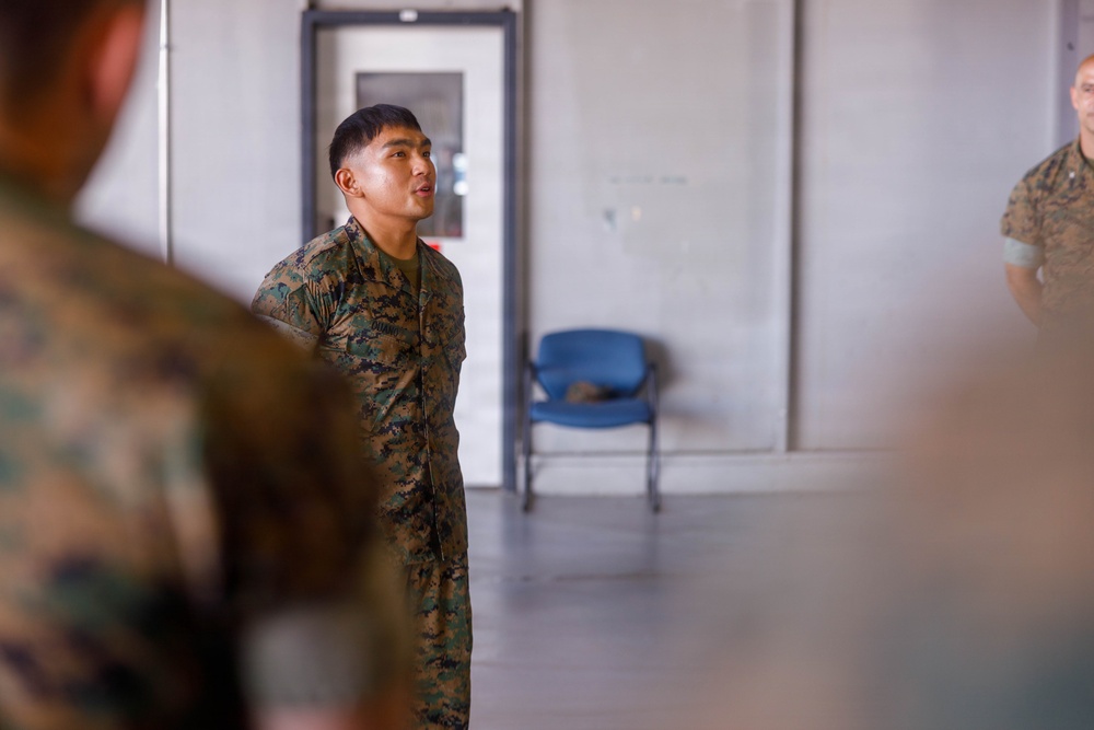 U.S. Marine Corps Cpl. Johnhaywar Ouano Meritoriously Promotes to Sgt.