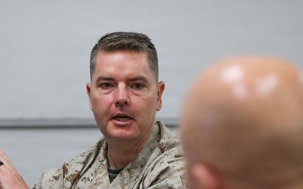 Maj. Gen. Sullivan meets with JTF-SB Marines