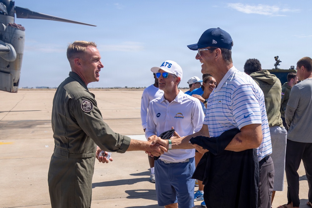 TOUCHDOWN!: LA Chargers visits MCAS Miramar