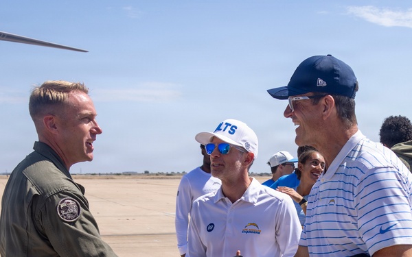TOUCHDOWN!: LA Chargers visits MCAS Miramar
