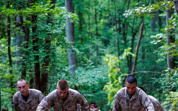 Lima Company conducts the Montford Point Challenge Course at OCS