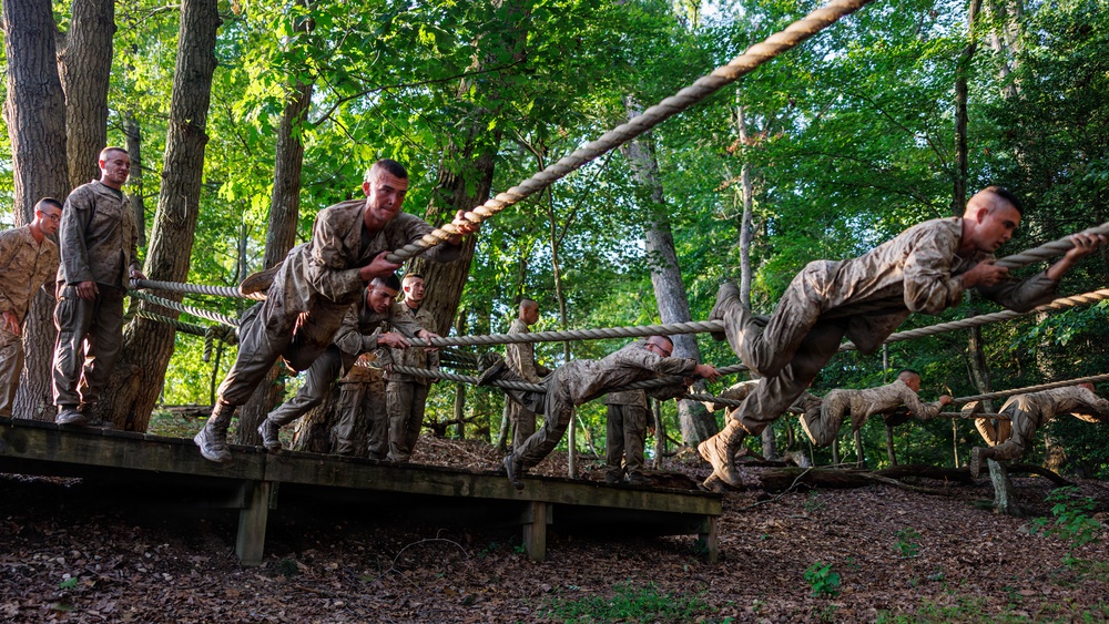 Lima Company conducts the Montford Point Challenge Course at OCS
