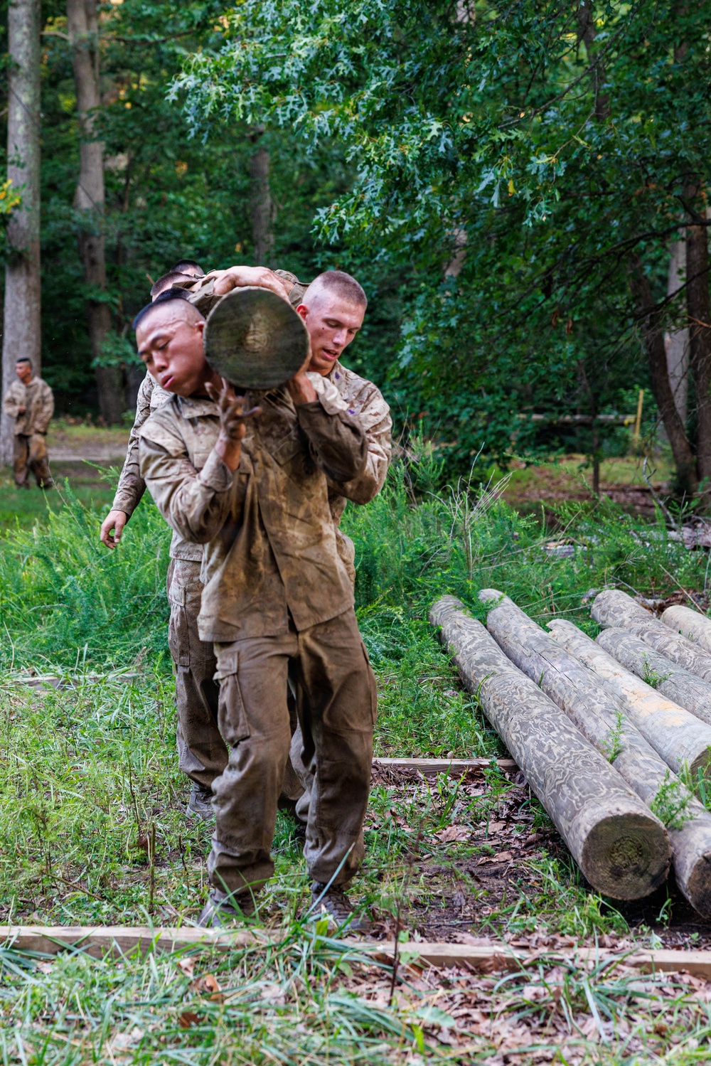 Lima Company conducts the Montford Point Challenge Course at OCS