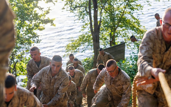 Lima Company conducts the Montford Point Challenge Course at OCS