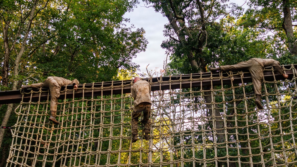 Lima Company conducts the Montford Point Challenge Course at OCS
