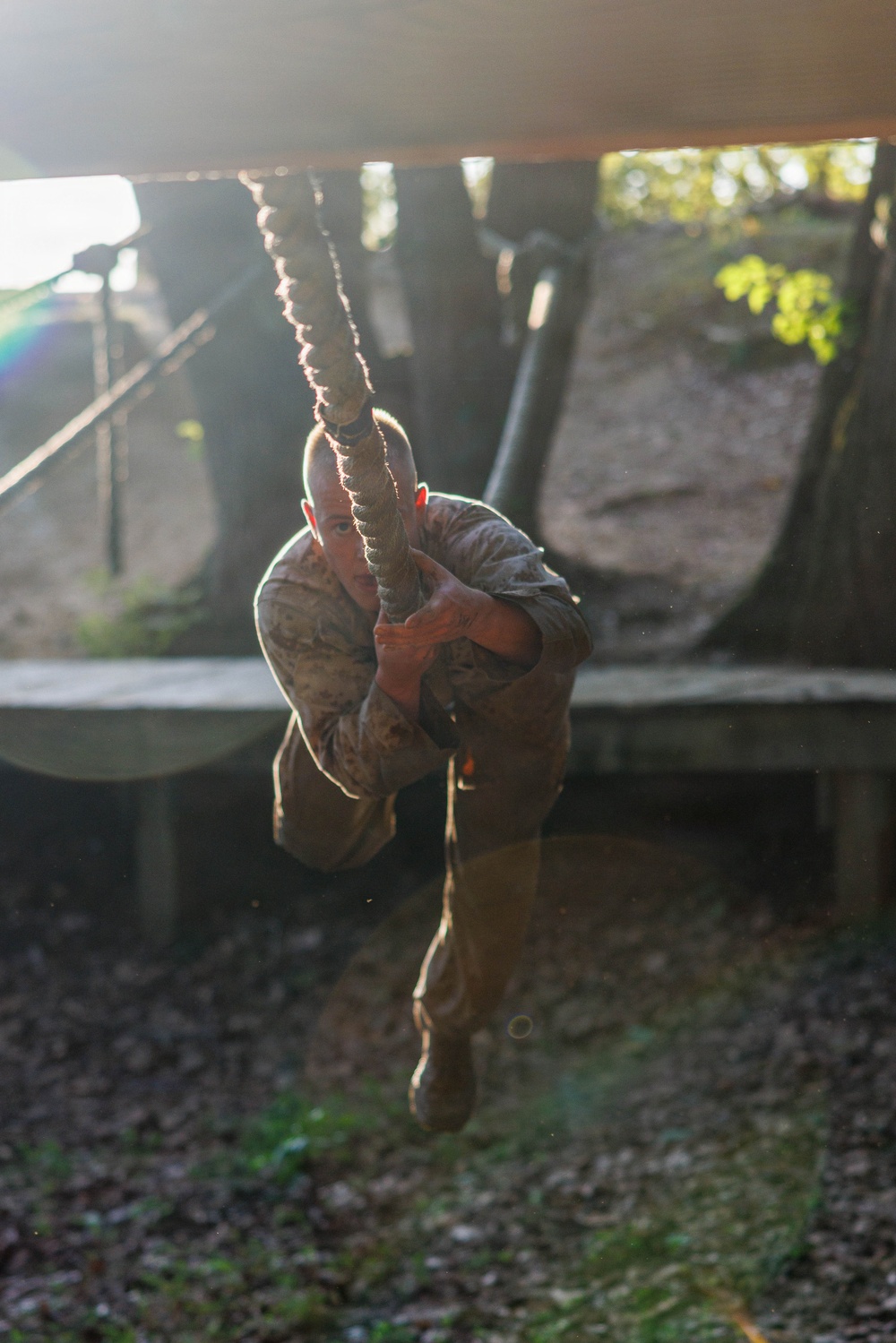 Lima Company conducts the Montford Point Challenge Course at OCS