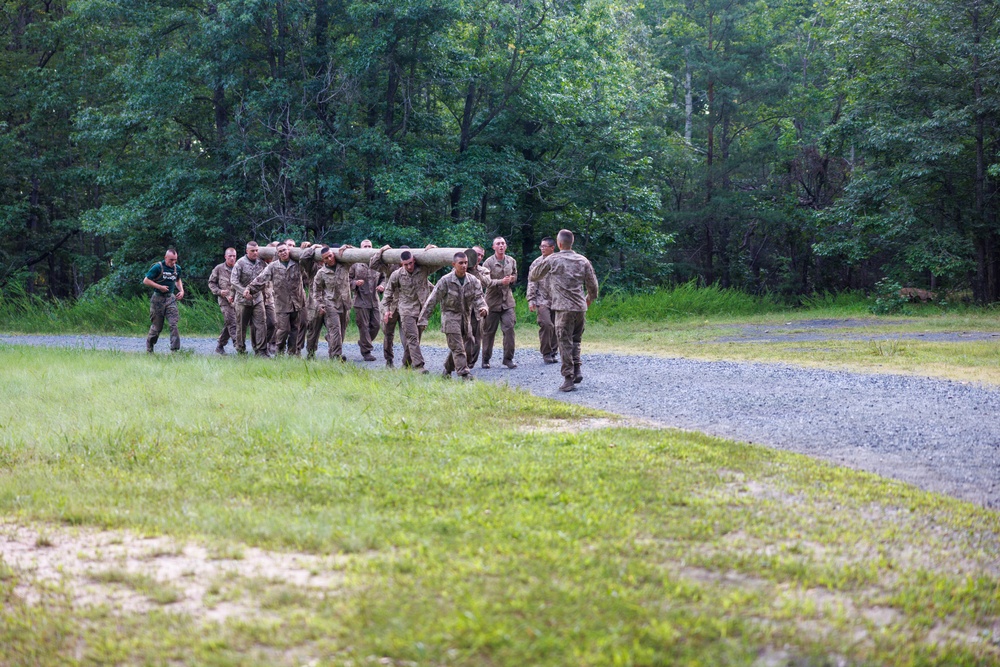 Lima Company conducts the Montford Point Challenge Course at OCS