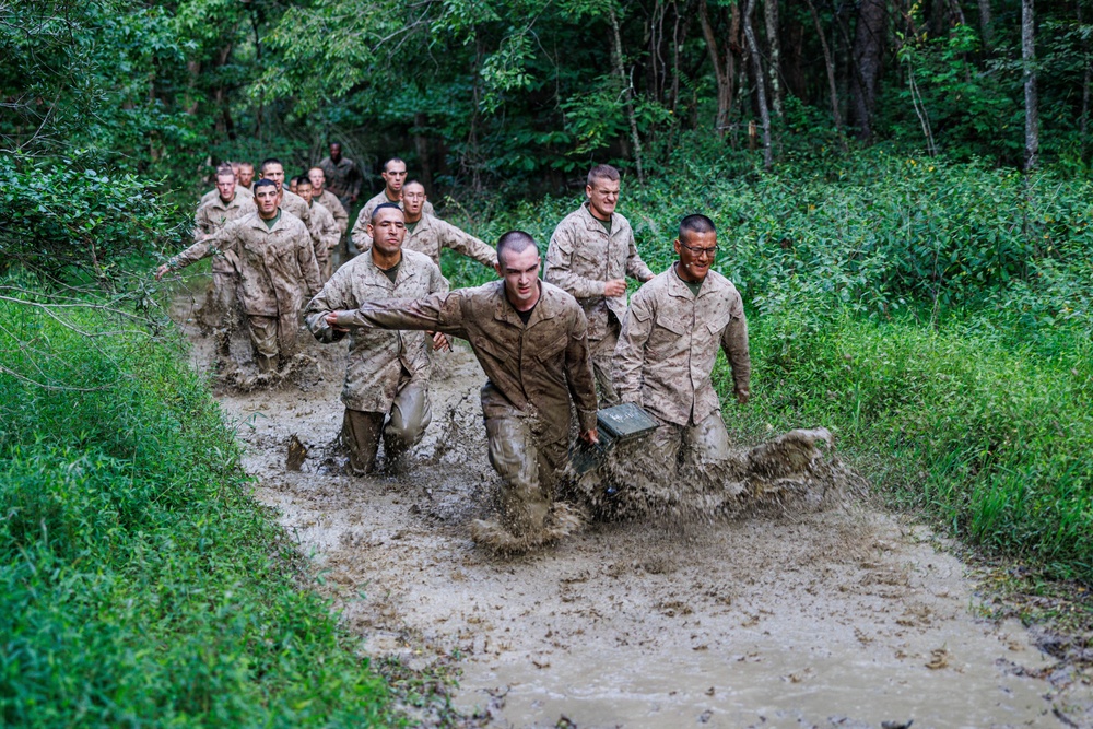 Lima Company conducts the Montford Point Challenge Course at OCS